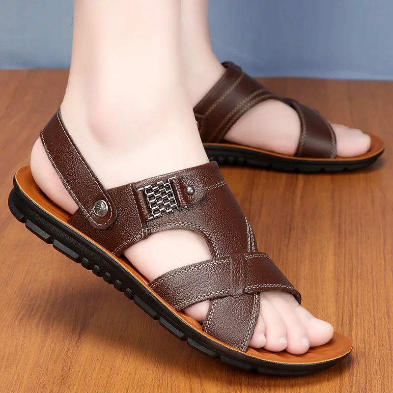 Summer Outdoor Beach Shoes for Men 2023 New Genuine Leather Open Toe Platform Men's Sandals Cow Leather Male Casual Flat Sandals
Summer Outdoor Beach Shoes for Men 2023 New Genuine Leather Open Toe Platform Men's Sandals Cow Leather Male Casual Flat Sandals