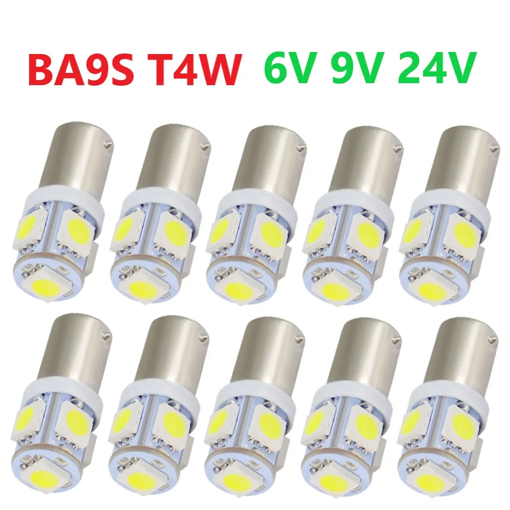 Лампы BA9S светодиодный 6 В/12 В/24 В, автомобильные лампы T4W 5050 5SMD, автомобильное внутреннее освещение, купольная лампа для чтения карт, боковые лампы с клиновидным цоколем, 10 шт.
Лампы BA9S светодиодный 6 В/12 В/24 В, автомобильные лампы T4W 5050 5SMD, автомобильное внутреннее освещение, купольная лампа для чтения карт, боковые лампы с клиновидным цоколем, 10 шт.