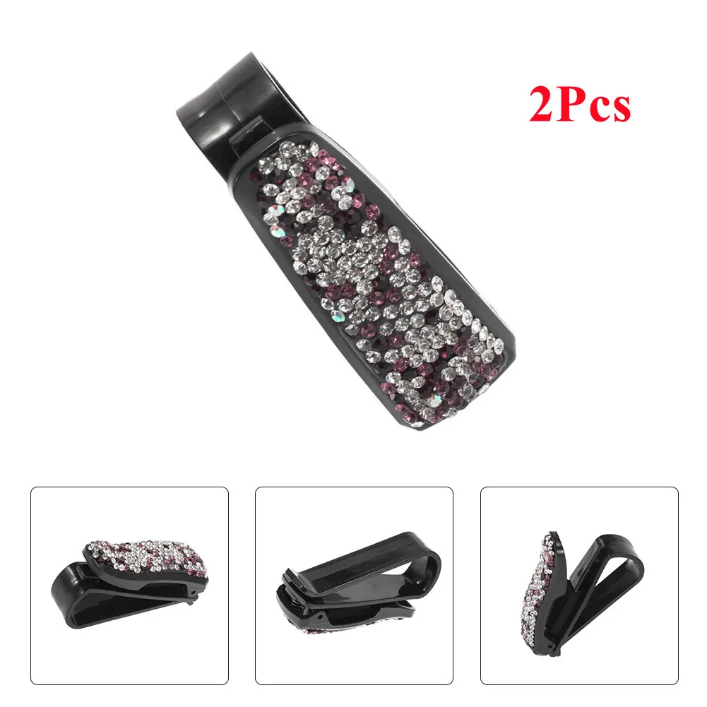 2pcs Car Eyeglass Holder Sun Visor Tickets Cards Storage Faux Diamond Sunglasses Holder Clips Universal Interior Organize Goods
2pcs Car Eyeglass Holder Sun Visor Tickets Cards Storage Faux Diamond Sunglasses Holder Clips Universal Interior Organize Goods