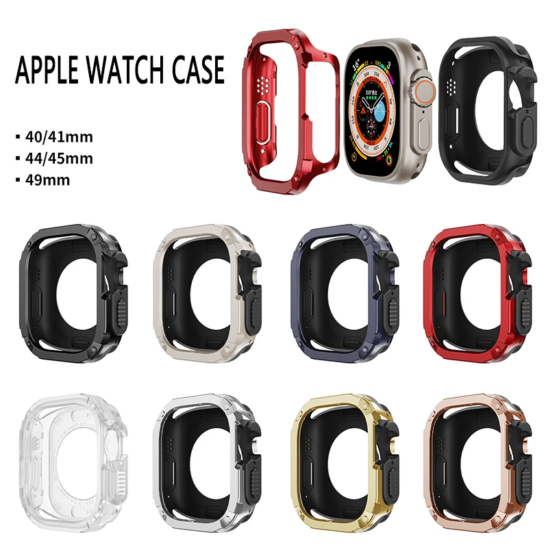 PC+TPU Armor Watch Case for Apple Watch series 8 7 6 SE 5 iwatch Band 45mm 44mm 41mm 40mm Ultra 49mm Shockproof Protective cover
PC+TPU Armor Watch Case for Apple Watch series 8 7 6 SE 5 iwatch Band 45mm 44mm 41mm 40mm Ultra 49mm Shockproof Protective cover