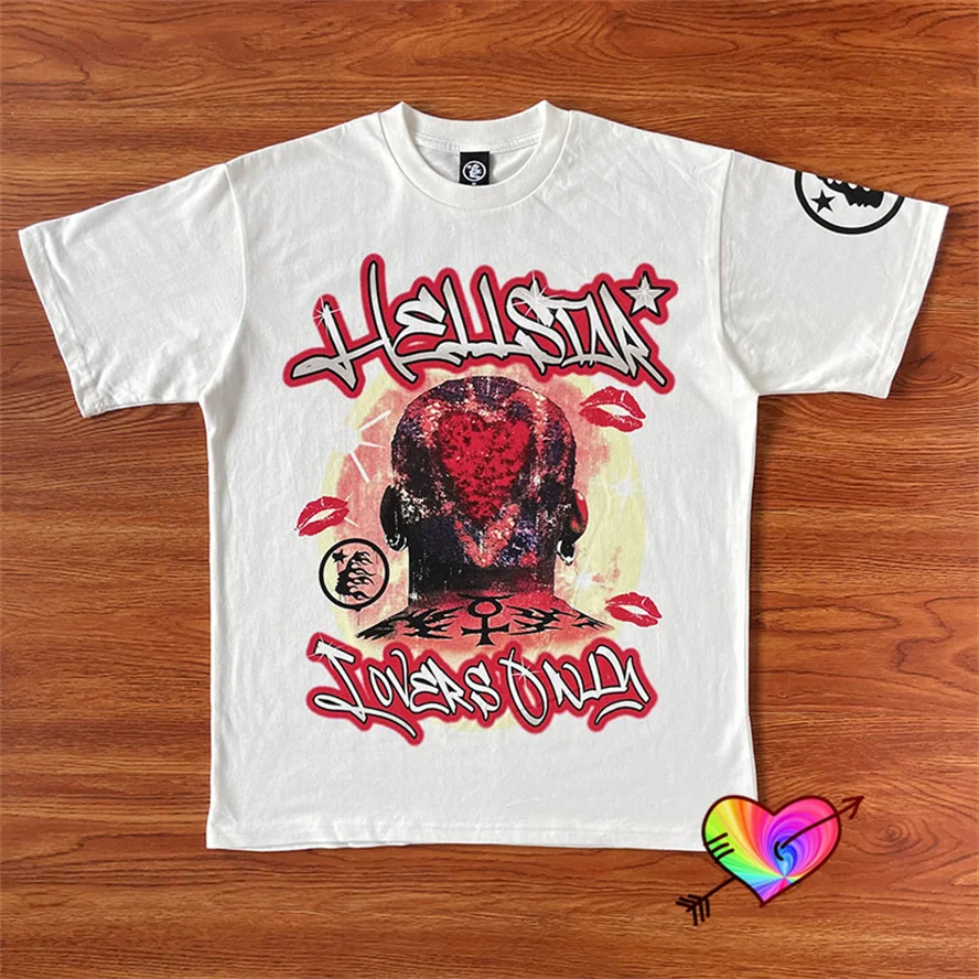 

2023ss Hellstar Studios Lovers Only Tee Men Women 1:1 Red Graphic Hellstar T-shirt Hip Hop Oversize Tops Crewneck Short Sleeve