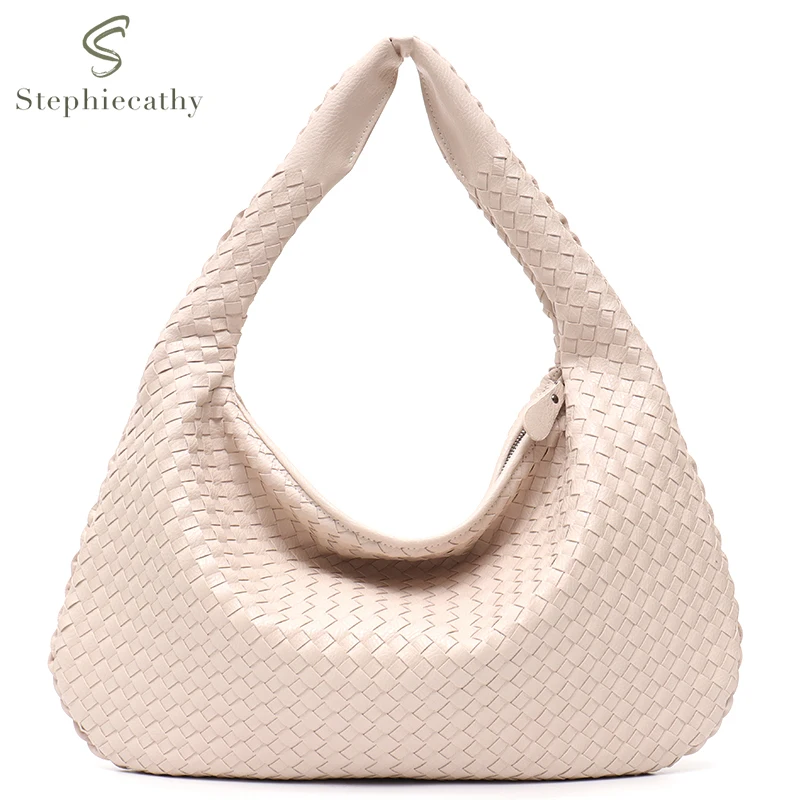 SC Brand New Vegan Leather Hobo Bag Handmade Woven Casual Female Handbag Big Capacity Patchwork Zipper Women Shoulder Bags
SC Brand New Vegan Leather Hobo Bag Handmade Woven Casual Female Handbag Big Capacity Patchwork Zipper Women Shoulder Bags
