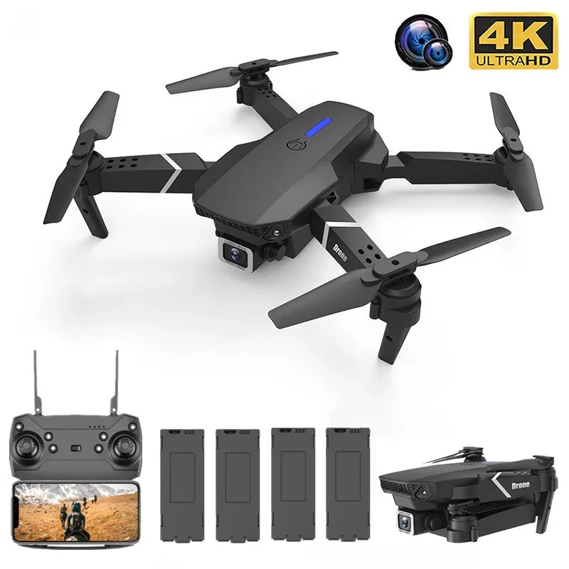 Mini Drone 4K HD Camera Foldable E88 Pro Quadcopter WIFI FPV Wide Angle Height Fixed RC Helicopter Toys For Children Gifts
Mini Drone 4K HD Camera Foldable E88 Pro Quadcopter WIFI FPV Wide Angle Height Fixed RC Helicopter Toys For Children Gifts