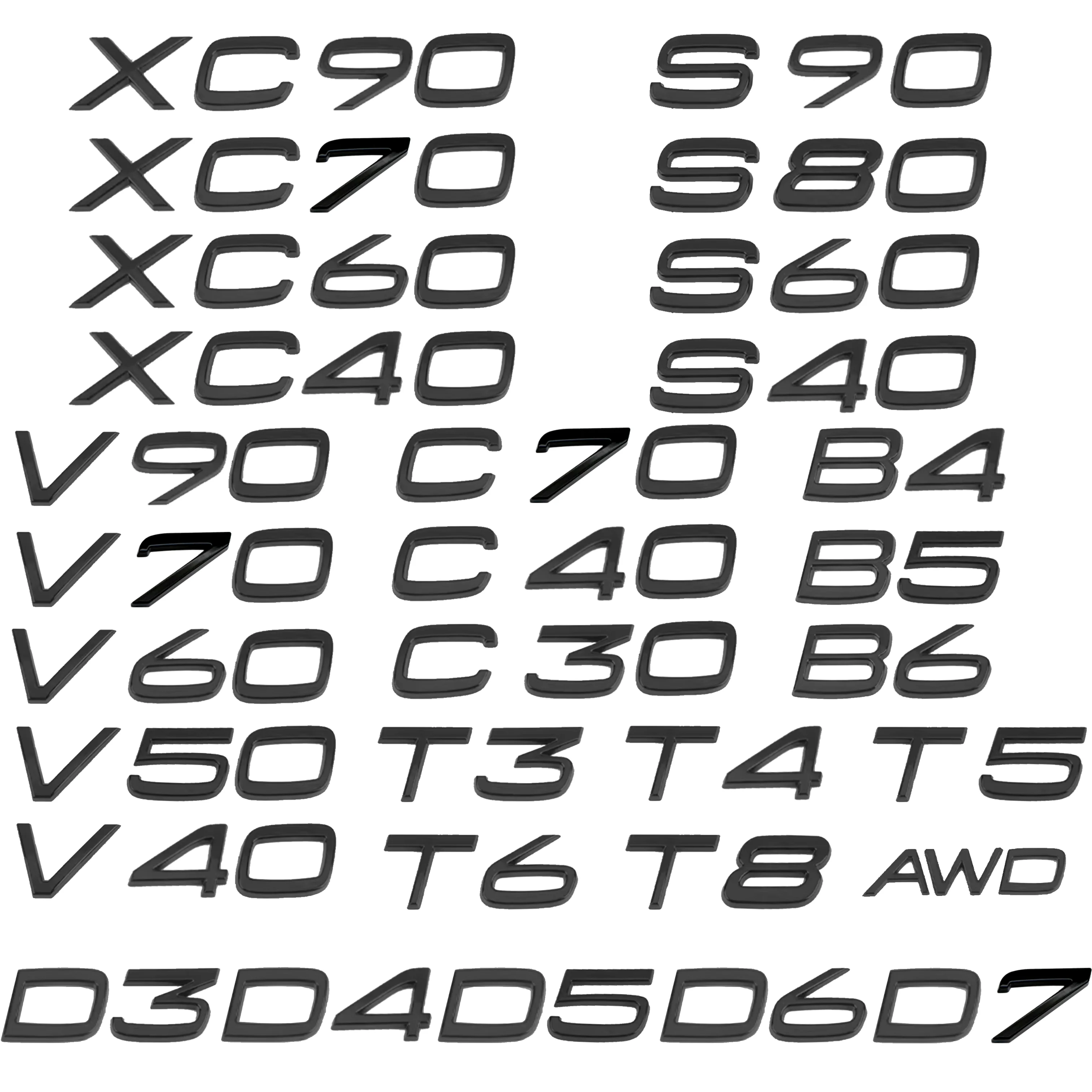 Наклейка на багажник автомобиля 3D ABS глянцевый черный B4 B5 B6 T3 T4 T5 T6 T8 AWD D3 D4 D5 D6 D7 для volvo XC90 XC70 XC60 XC40 V90 V60 V50 V40 
Наклейка на багажник автомобиля 3D ABS глянцевый черный B4 B5 B6 T3 T4 T5 T6 T8 AWD D3 D4 D5 D6 D7 для volvo XC90 XC70 XC60 XC40 V90 V60 V50 V40