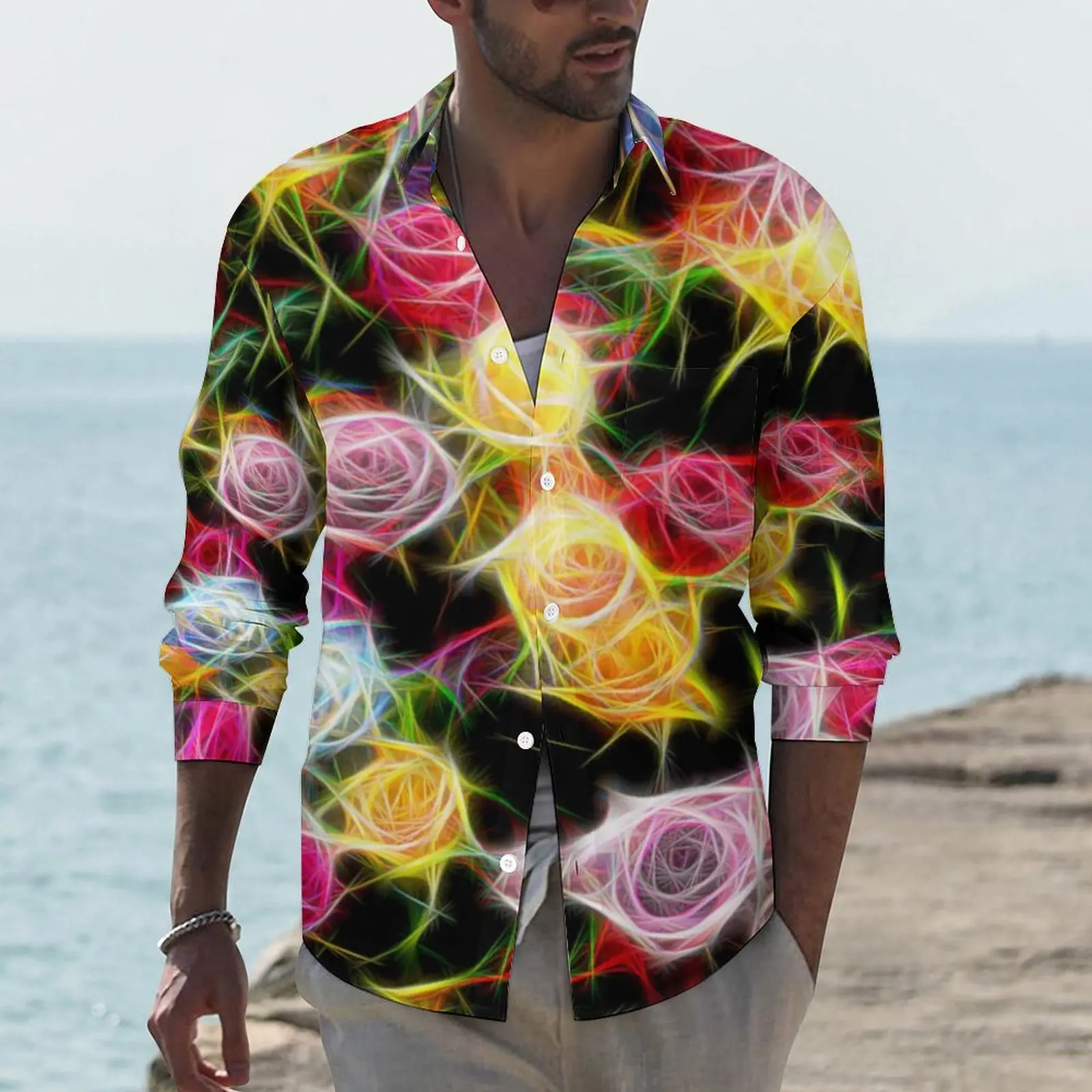 Abstract Flower Casual Shirts Men Rose of Feeling Shirt Long Sleeve Loose Funny Blouses Autumn Design Clothes Plus Size
Abstract Flower Casual Shirts Men Rose of Feeling Shirt Long Sleeve Loose Funny Blouses Autumn Design Clothes Plus Size