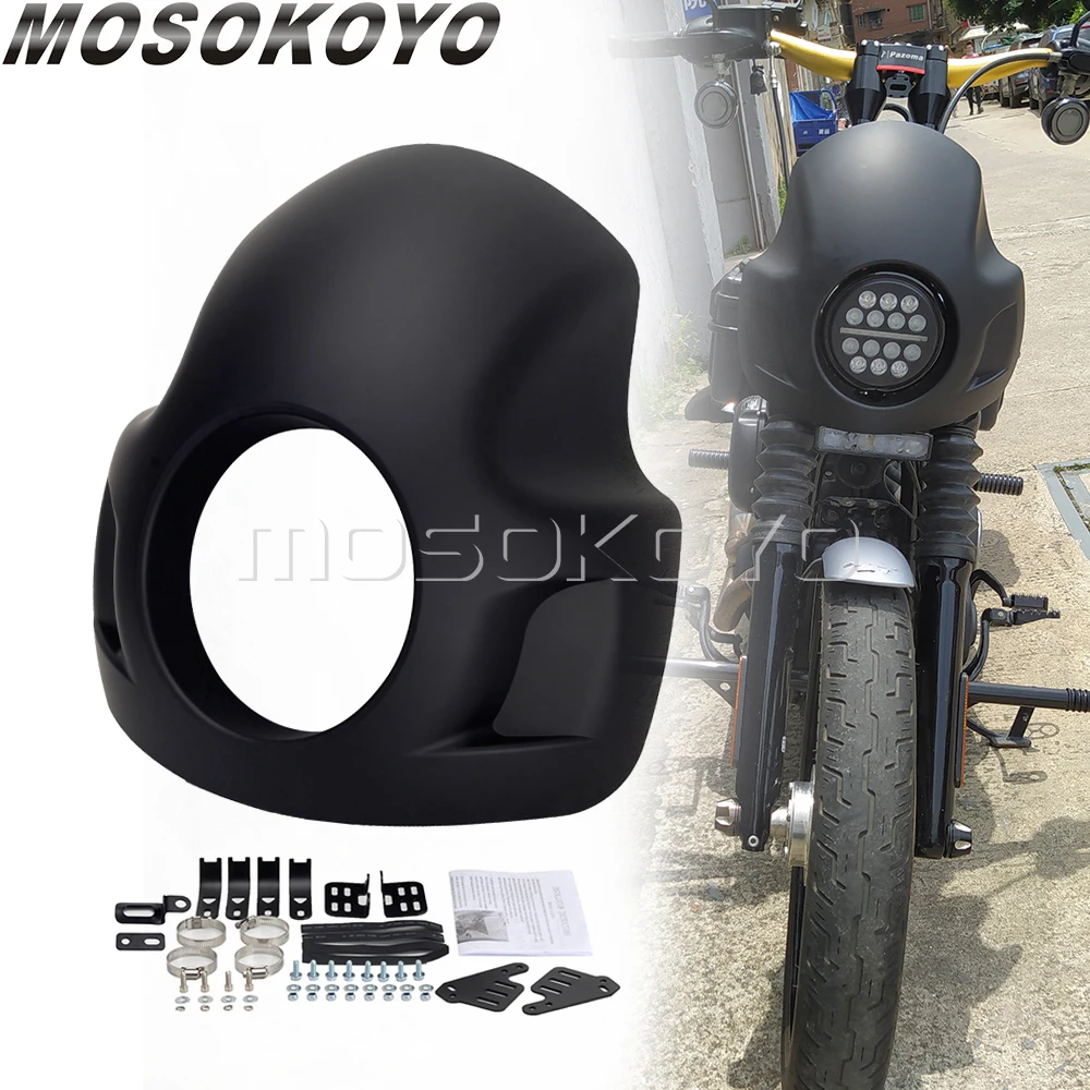 5.75inch 5 3/4" Motorcycle Headlight Fairing Cover Windshield for Harley Sportster XL883 1200 Roadster Low Nightster Seventy-Two
5.75inch 5 3/4" Motorcycle Headlight Fairing Cover Windshield for Harley Sportster XL883 1200 Roadster Low Nightster Seventy-Two