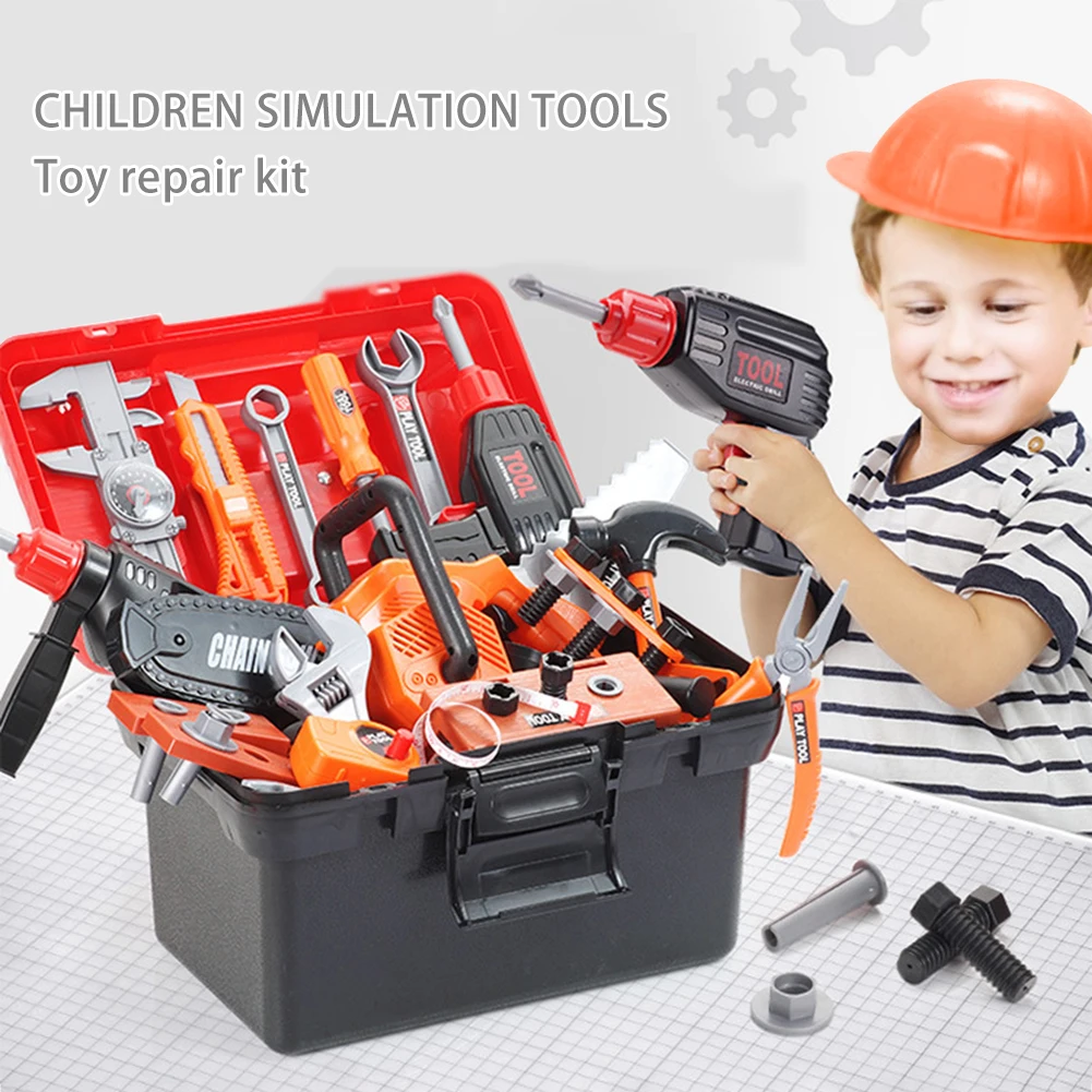 43pcs Kids Toolbox Kit Educational Toys Simulation Repair Tools Toys Drill Plastic Game Learning Engineering Puzzle Toys For Boy
43pcs Kids Toolbox Kit Educational Toys Simulation Repair Tools Toys Drill Plastic Game Learning Engineering Puzzle Toys For Boy