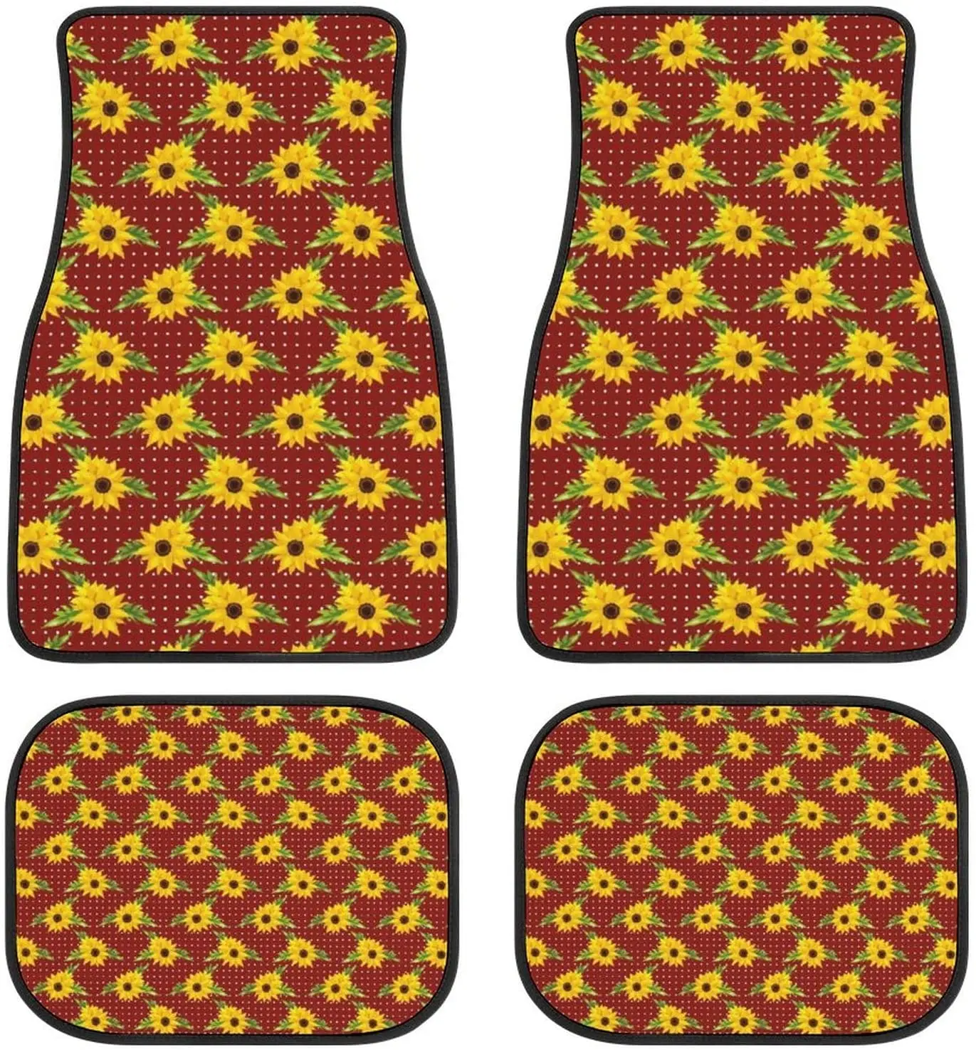 4Pcs Auto Car Floor Mat Floral Seamless Pattern of Sunflowers Vehicle Front Rear Carpets Mat,Universal Fit Car Floor Carpet Rugs 
4Pcs Auto Car Floor Mat Floral Seamless Pattern of Sunflowers Vehicle Front Rear Carpets Mat,Universal Fit Car Floor Carpet Rugs