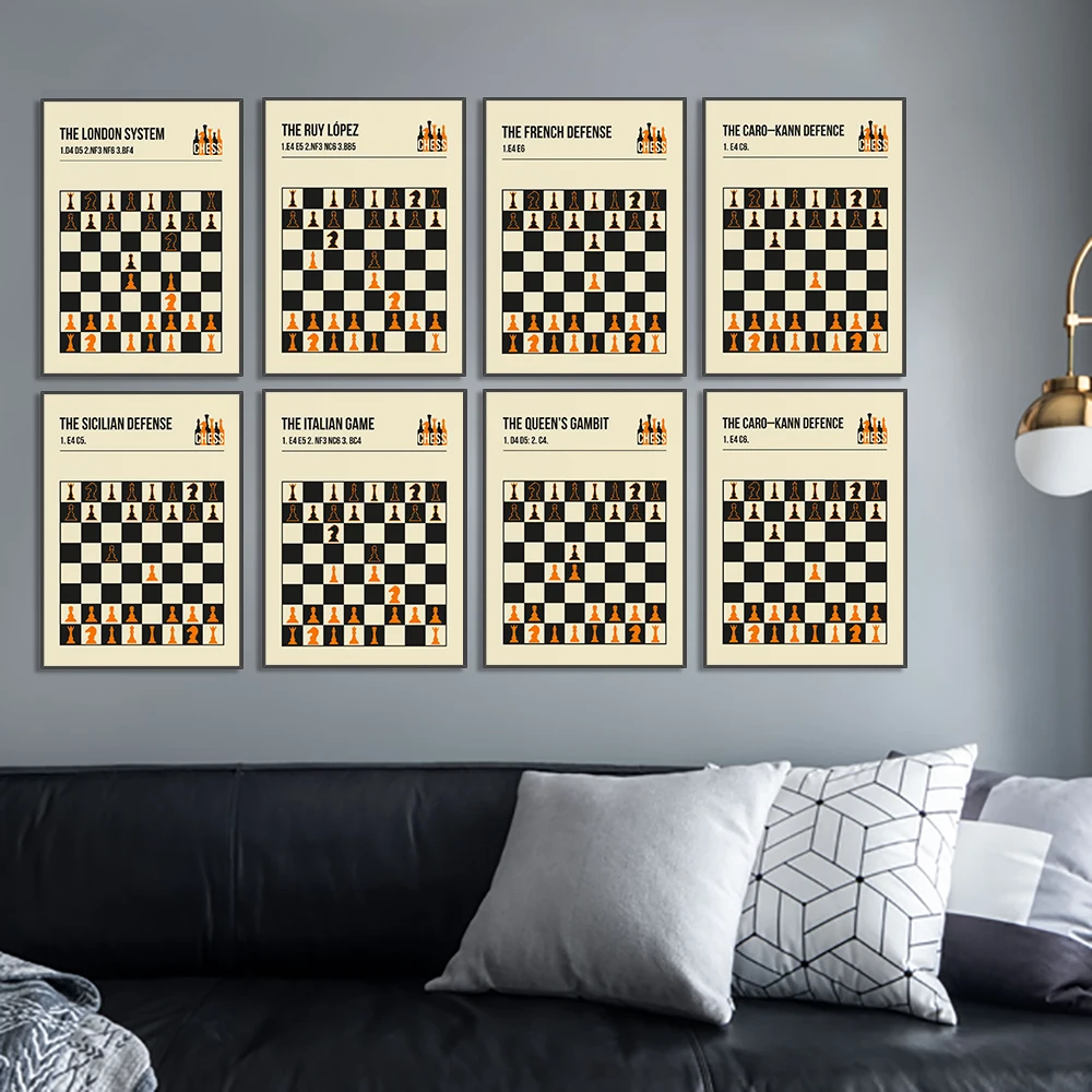Chess game and opening Wall Art Canvas Poster Print office painting Picture Home Living Room Decoration Painting
Chess game and opening Wall Art Canvas Poster Print office painting Picture Home Living Room Decoration Painting