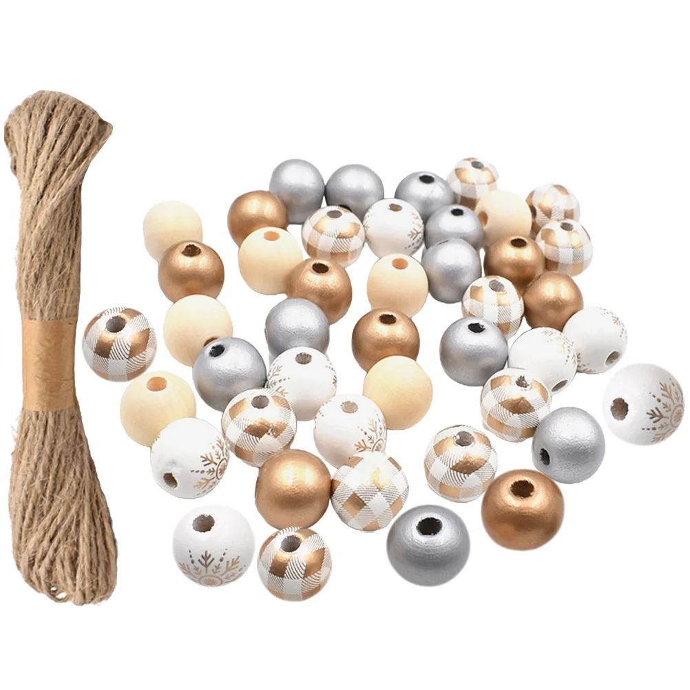 1 Set Christmas Wooden Beads with Rope DIY Crafts Loose Spacer Beads for Garland Making
1 Set Christmas Wooden Beads with Rope DIY Crafts Loose Spacer Beads for Garland Making