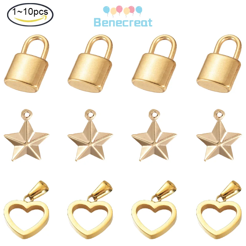 1-10PC Vacuum Plating 304 Stainless Steel Pendants Golden Charms Metal Pendant for DIY Necklaces Jewelry Making
1-10PC Vacuum Plating 304 Stainless Steel Pendants Golden Charms Metal Pendant for DIY Necklaces Jewelry Making