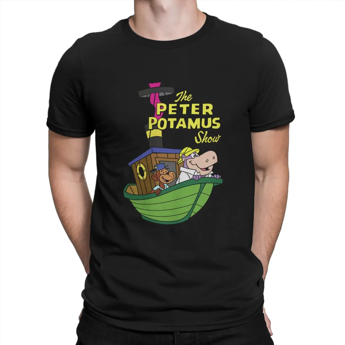 Peter Potamus Show Cartoon So-So in Their Balloon T-Shirt Men Leisure Cotton Tee Shirt Round Neck Short Sleeve T Shirts Summer
Peter Potamus Show Cartoon So-So in Their Balloon T-Shirt Men Leisure Cotton Tee Shirt Round Neck Short Sleeve T Shirts Summer