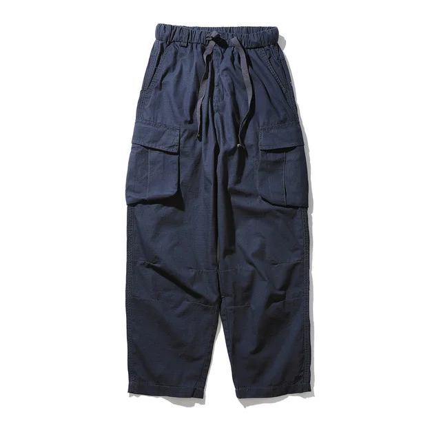 Pocket Solid Color Cargo Pants Mens Retro Casual Safari Style Drawstring Elastic Waist Wide Leg Loose Trousers Men
Pocket Solid Color Cargo Pants Mens Retro Casual Safari Style Drawstring Elastic Waist Wide Leg Loose Trousers Men