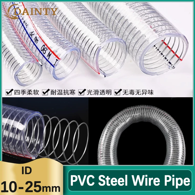 Прозрачный ПВХ шланг с металлической арматурой 10-25 мм
Прозрачный ПВХ шланг с металлической арматурой 10-25 мм