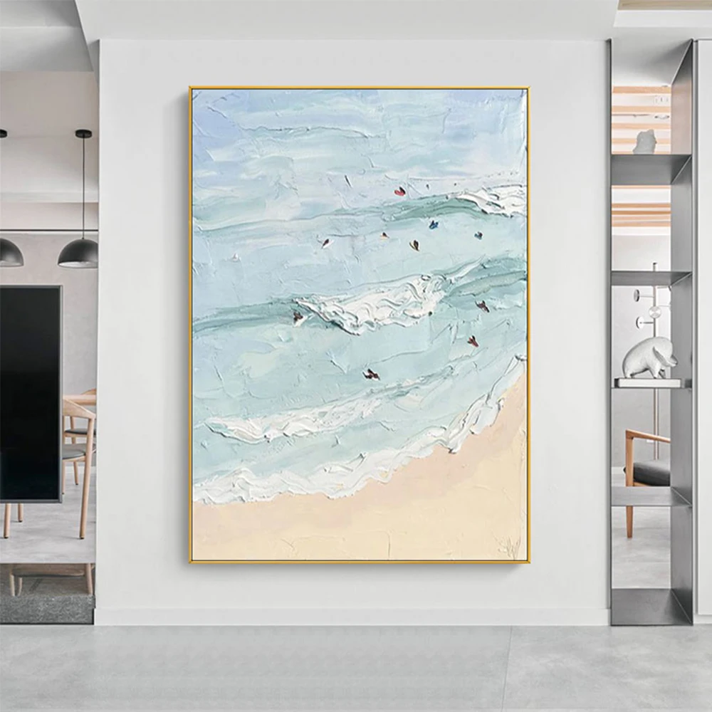 Beach Modern Simple Style Landscape Painting Abstract Hand Painted Thick Oil Paintings Wall Mural For Home Decor No Framed
Beach Modern Simple Style Landscape Painting Abstract Hand Painted Thick Oil Paintings Wall Mural For Home Decor No Framed