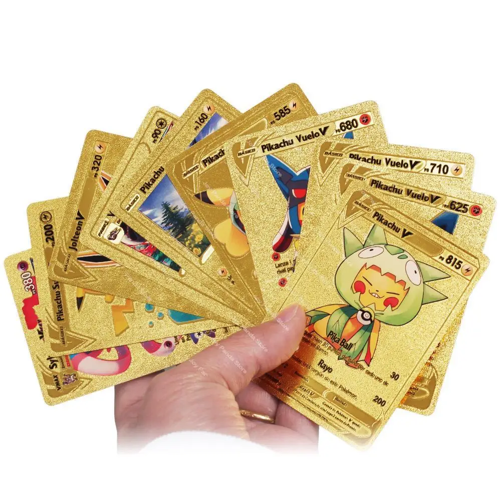 10-55pcs New Mewtwo Pokemon Metal Gold Cards Spanish English GX MEGA Super Game Collection150 Styles No Repeat Card Kid Toy Gift
10-55pcs New Mewtwo Pokemon Metal Gold Cards Spanish English GX MEGA Super Game Collection150 Styles No Repeat Card Kid Toy Gift