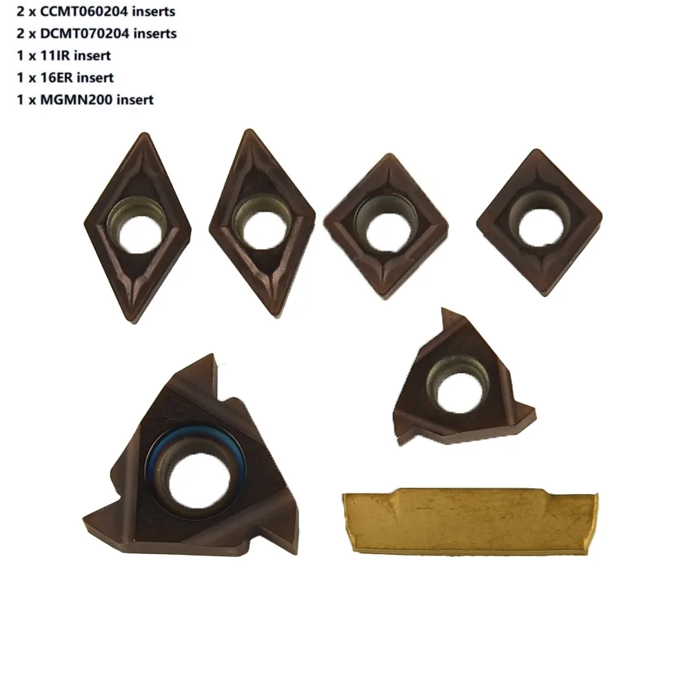 For 12mm Shank Lathe Boring Bar Set with 7pcs CCMT060204 11IR 16ER MGMN200 DCMT070204 Inserts for Semi Finishing and Roughing
For 12mm Shank Lathe Boring Bar Set with 7pcs CCMT060204 11IR 16ER MGMN200 DCMT070204 Inserts for Semi Finishing and Roughing
