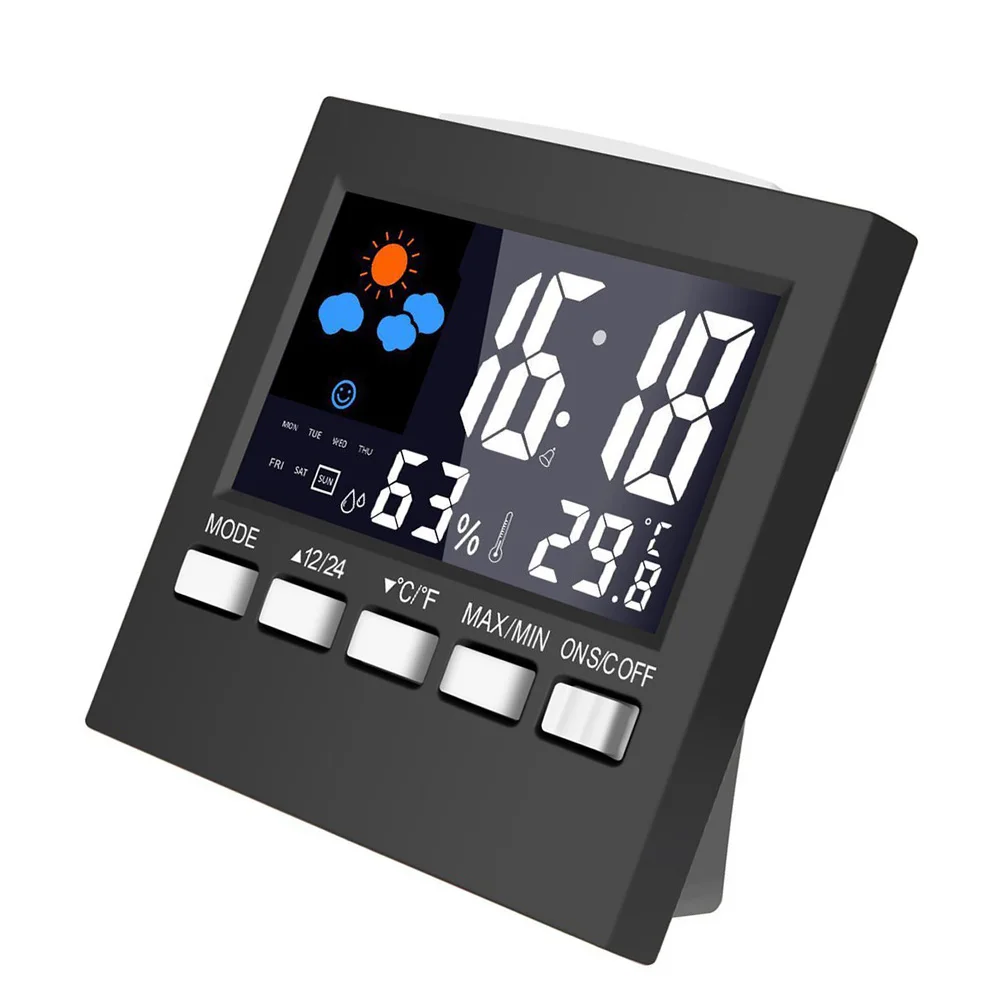 1Pcs Car Clock Car LED Voice-activated Backlight Thermometer Humidity Alarm Weather Clock With Color Digital Screen
1Pcs Car Clock Car LED Voice-activated Backlight Thermometer Humidity Alarm Weather Clock With Color Digital Screen