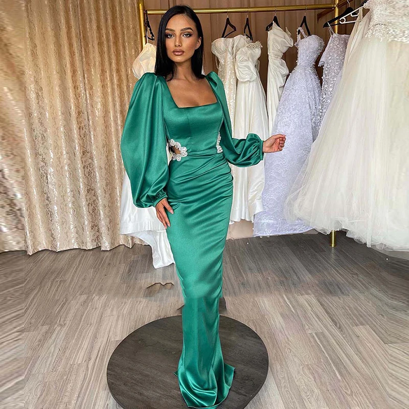 Blue Evening dresses Simple Mermaid Saudi Arabicفساتين ال Elegant Puff Sleeves Mid Hollow One Shouder Dubai Robes De Soirée
Blue Evening dresses Simple Mermaid Saudi Arabicفساتين ال Elegant Puff Sleeves Mid Hollow One Shouder Dubai Robes De Soirée