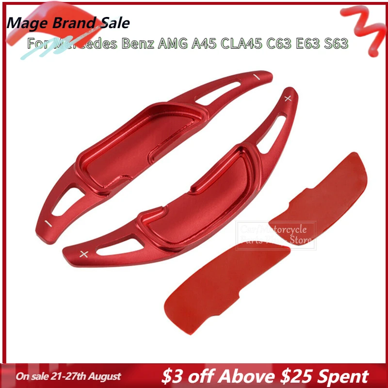 For Mercedes Benz AMG A45 CLA45 C63 E63 S63 GLA45 SL63 SL65 2Pcs Car Steering Wheel Shift Paddle Shifter Extension Aluminum
For Mercedes Benz AMG A45 CLA45 C63 E63 S63 GLA45 SL63 SL65 2Pcs Car Steering Wheel Shift Paddle Shifter Extension Aluminum
