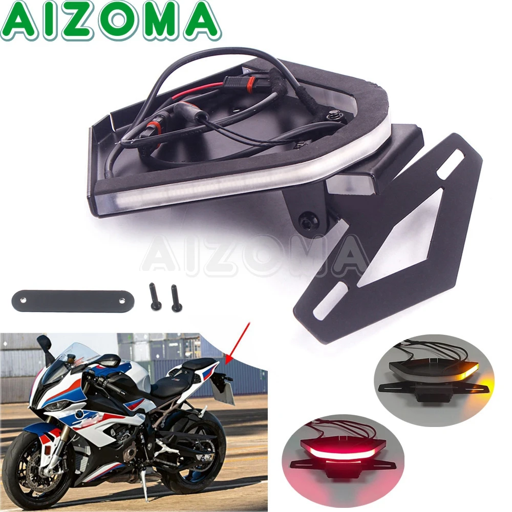 CNC Steel Motorcycle LED Rear Light License Plate Mount Holder Turn Signal Tail Tidy Fender Eliminator Kit For BMW S1000RR 2020
CNC Steel Motorcycle LED Rear Light License Plate Mount Holder Turn Signal Tail Tidy Fender Eliminator Kit For BMW S1000RR 2020