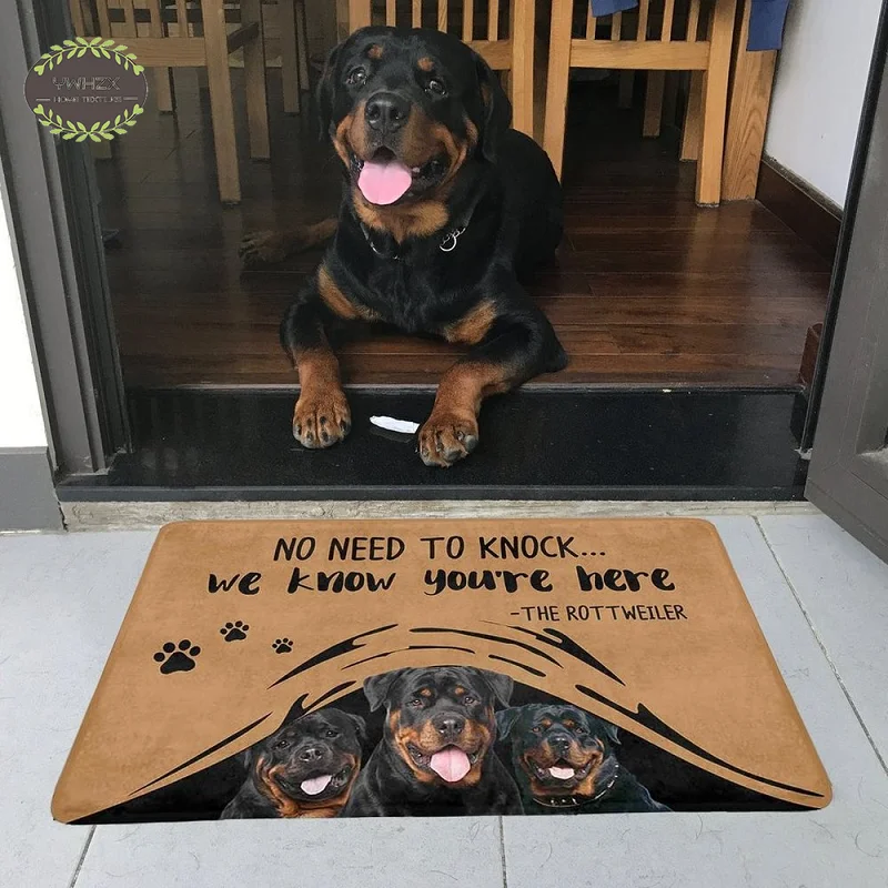 Rottweiler 3D Printed Welcome Mats for Front Door Anti Slip Carpet Pet Dog Entrance Doormat Funny Shower Bath Rug Home Decor
Rottweiler 3D Printed Welcome Mats for Front Door Anti Slip Carpet Pet Dog Entrance Doormat Funny Shower Bath Rug Home Decor