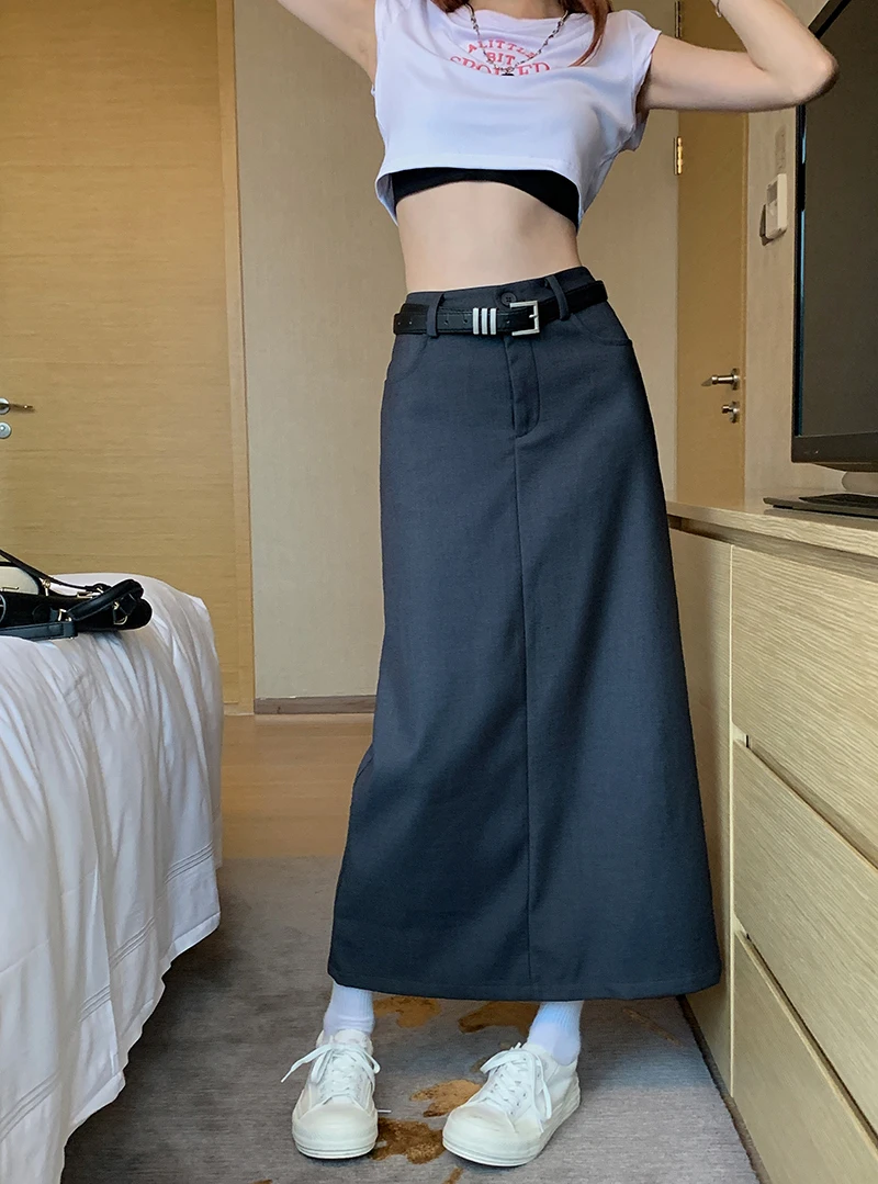 2023 Stylish Grey High Waisted straight tube Suit Skirt For Women's Clothing Spring Summer A-line Slim Slit Skirts BC46
2023 Stylish Grey High Waisted straight tube Suit Skirt For Women's Clothing Spring Summer A-line Slim Slit Skirts BC46