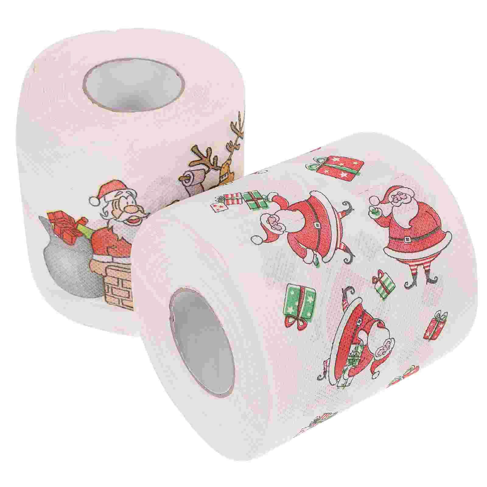 Paper Toilet Christmas Tissue Santa Roll Claus Home Pulp Woodhousehold Printed Pattern Merry Toliet Papers Ornament Quarantine 
Paper Toilet Christmas Tissue Santa Roll Claus Home Pulp Woodhousehold Printed Pattern Merry Toliet Papers Ornament Quarantine