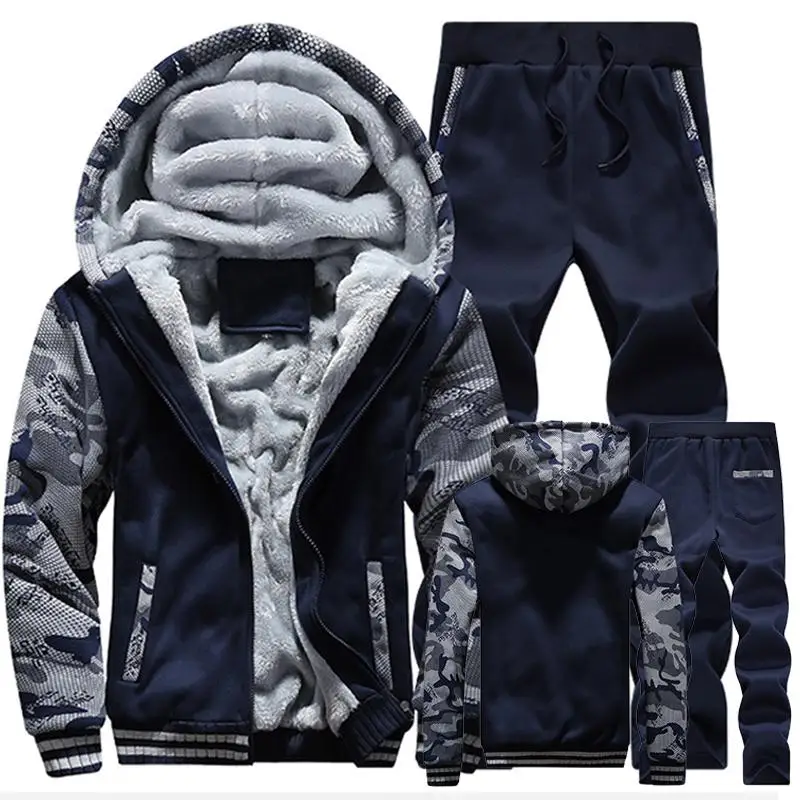 New Winter Tracksuits Men Set Thick Fleece Hoodies+Pants Suit Zipper Hooded Sweatshirt Sportswear Set Male Hoodie Sporting Suits
New Winter Tracksuits Men Set Thick Fleece Hoodies+Pants Suit Zipper Hooded Sweatshirt Sportswear Set Male Hoodie Sporting Suits