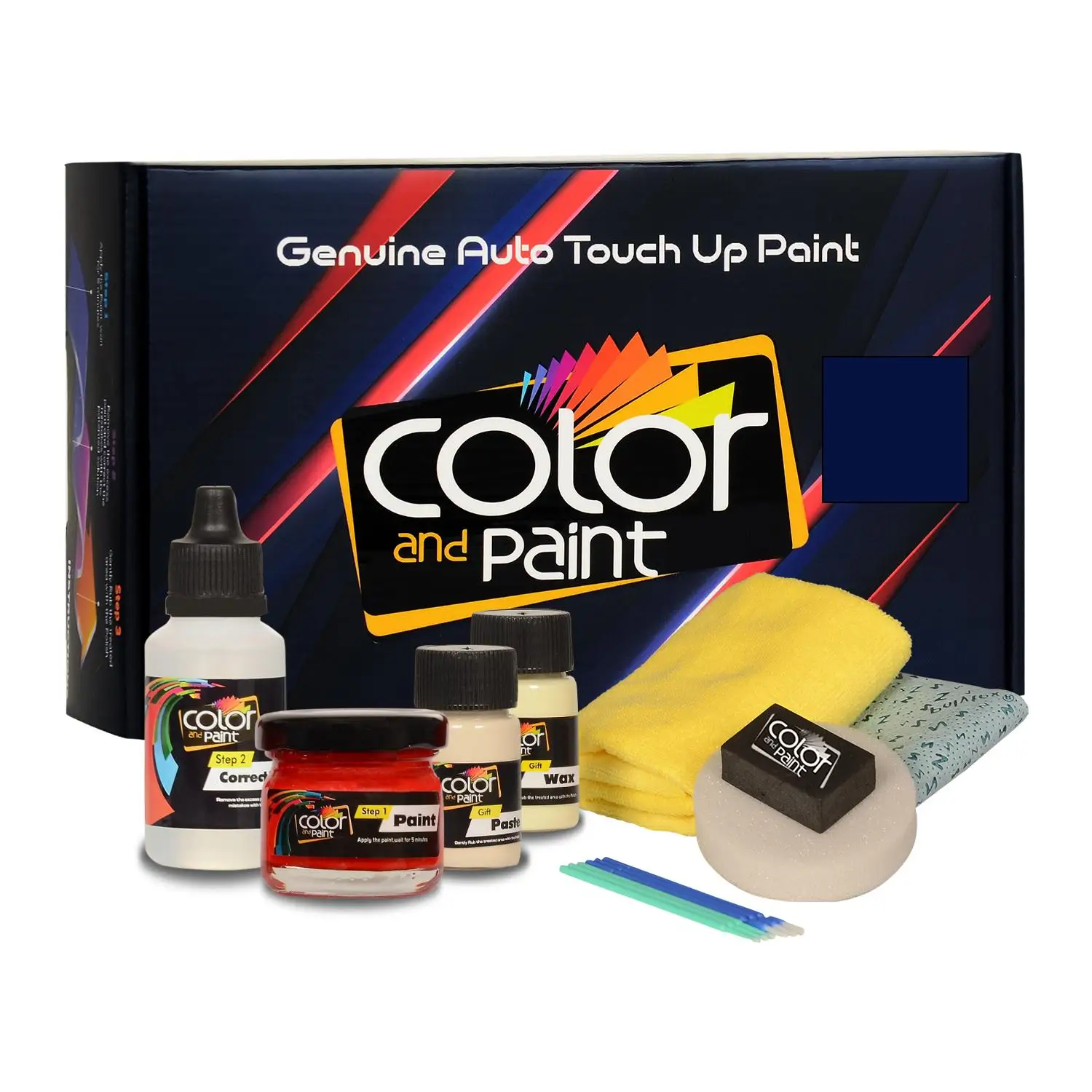 

Color and Paint compatible with Jeep Automotive Touch Up Paint - LAPIS BLUE - RC4 - Basic Care