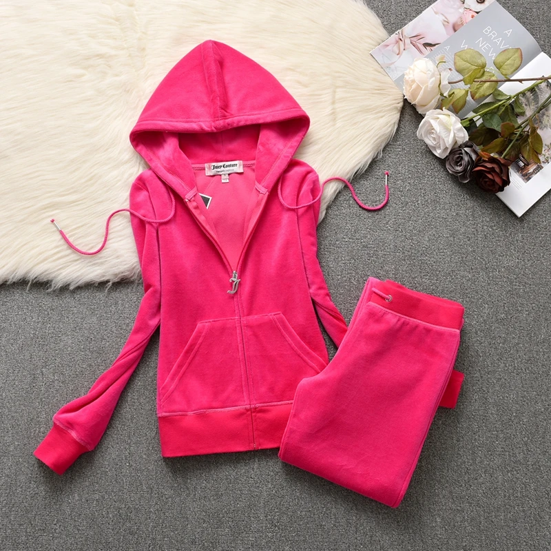New Matching in Set Velvet Juicy Tracksuit Women's Sweatshirt and Long Pants Two Piece Set Velours Tracksuit
New Matching in Set Velvet Juicy Tracksuit Women's Sweatshirt and Long Pants Two Piece Set Velours Tracksuit