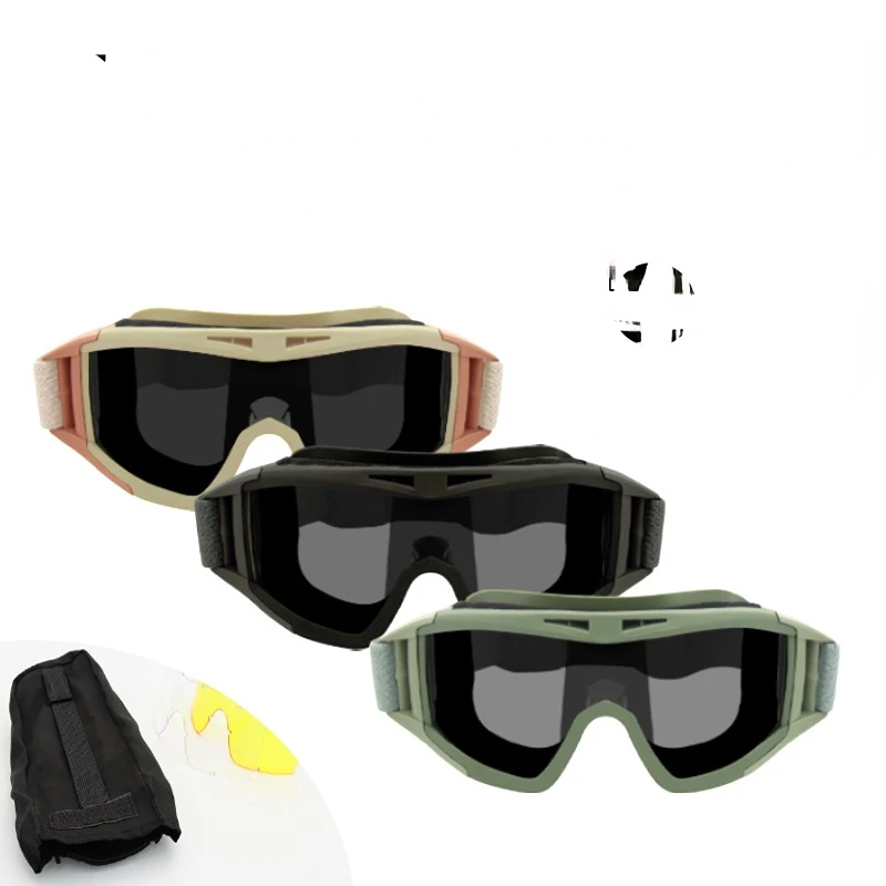Tactical Goggles Military Shooting Sunglasses Windproof Sand Control Wargame Glasses 3 Lenses Replaceable Army Shooting Glasses
Tactical Goggles Military Shooting Sunglasses Windproof Sand Control Wargame Glasses 3 Lenses Replaceable Army Shooting Glasses