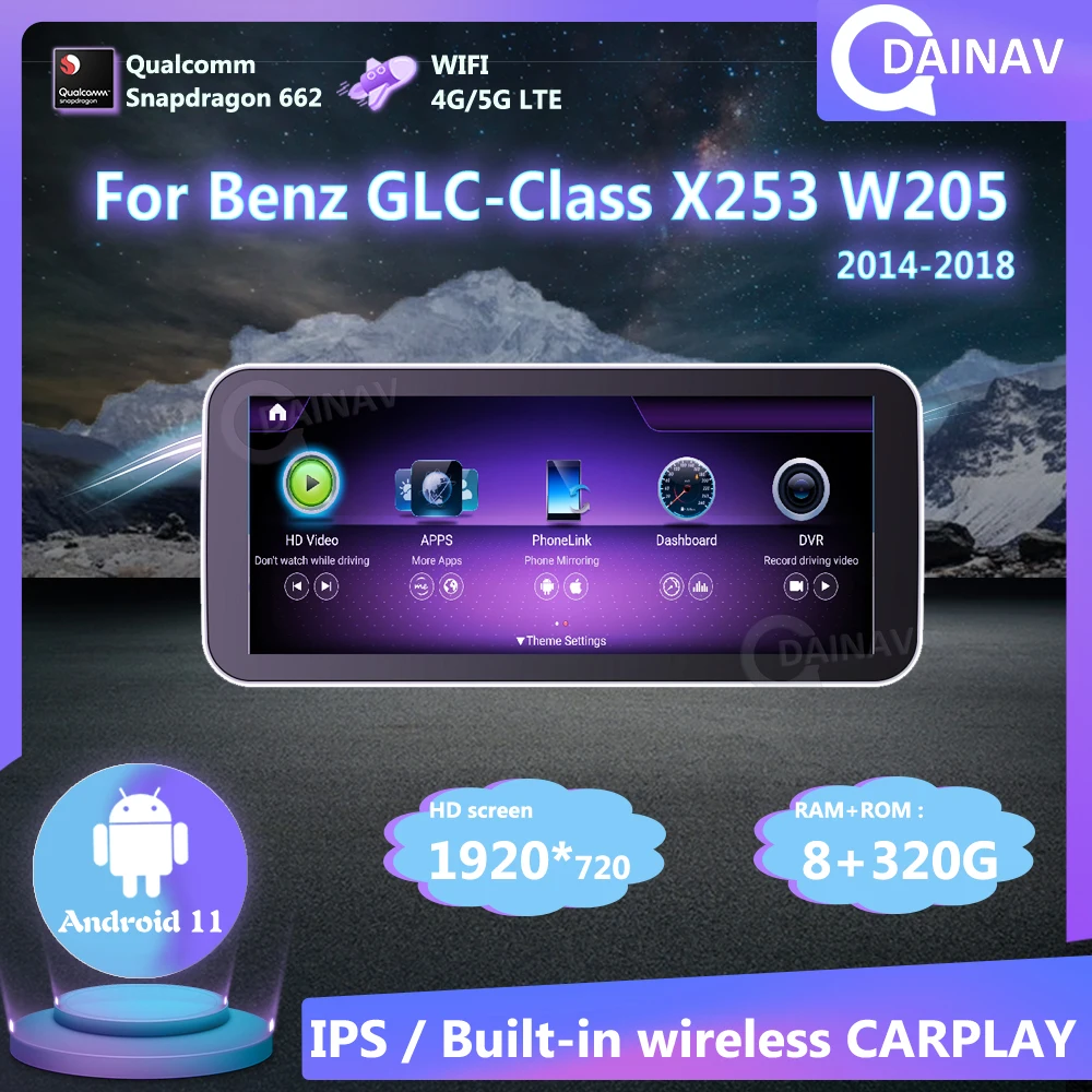 Автомагнитола на Android 11, 320 ГБ, для Mercedes Benz C Class W205 GLC Class X253, gps, мультимедийная навигация, без dvd-плеера, стерео carplay
Автомагнитола на Android 11, 320 ГБ, для Mercedes Benz C Class W205 GLC Class X253, gps, мультимедийная навигация, без dvd-плеера, стерео carplay