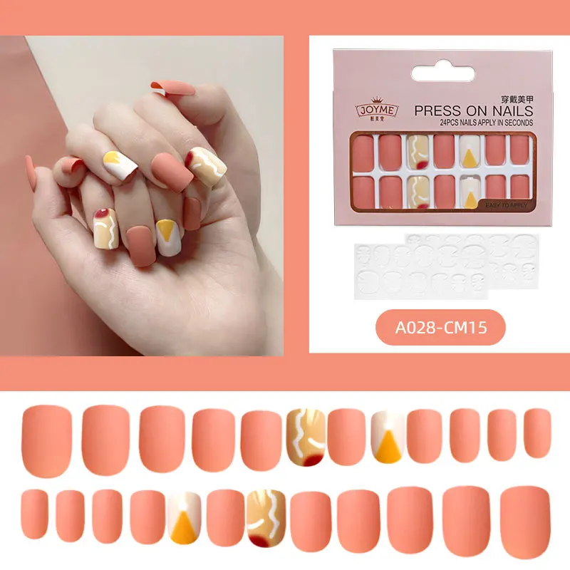24 PCS/box Detachable Coffin French Color False Nails Can Be Worn Full Set of Press on Nails Tips Can Be Pressed on The Nails
24 PCS/box Detachable Coffin French Color False Nails Can Be Worn Full Set of Press on Nails Tips Can Be Pressed on The Nails