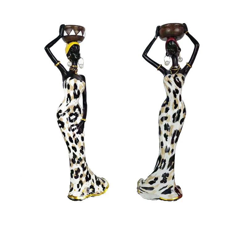 Creative Statue Candle holder African Figurines Candlestick For Dining Living Room Decoration Resin Crafts Home Decor
Creative Statue Candle holder African Figurines Candlestick For Dining Living Room Decoration Resin Crafts Home Decor