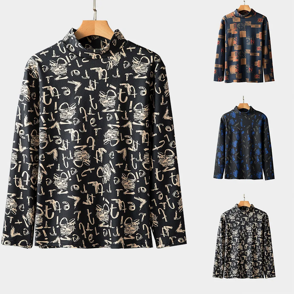 Winter Men Thermal Underwear Prints Half High Collar Men Mock Neck Basic Plain T-shirt Blouse Pullover Long Sleeve Top
Winter Men Thermal Underwear Prints Half High Collar Men Mock Neck Basic Plain T-shirt Blouse Pullover Long Sleeve Top