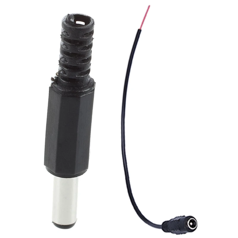 20Pcs Black 2.5 X 5.5Mm Dc Power Male Plug Jack Adapter & 10Pcs 12V Dc Power Plug Female Jack Plug Connector Cable
20Pcs Black 2.5 X 5.5Mm Dc Power Male Plug Jack Adapter & 10Pcs 12V Dc Power Plug Female Jack Plug Connector Cable