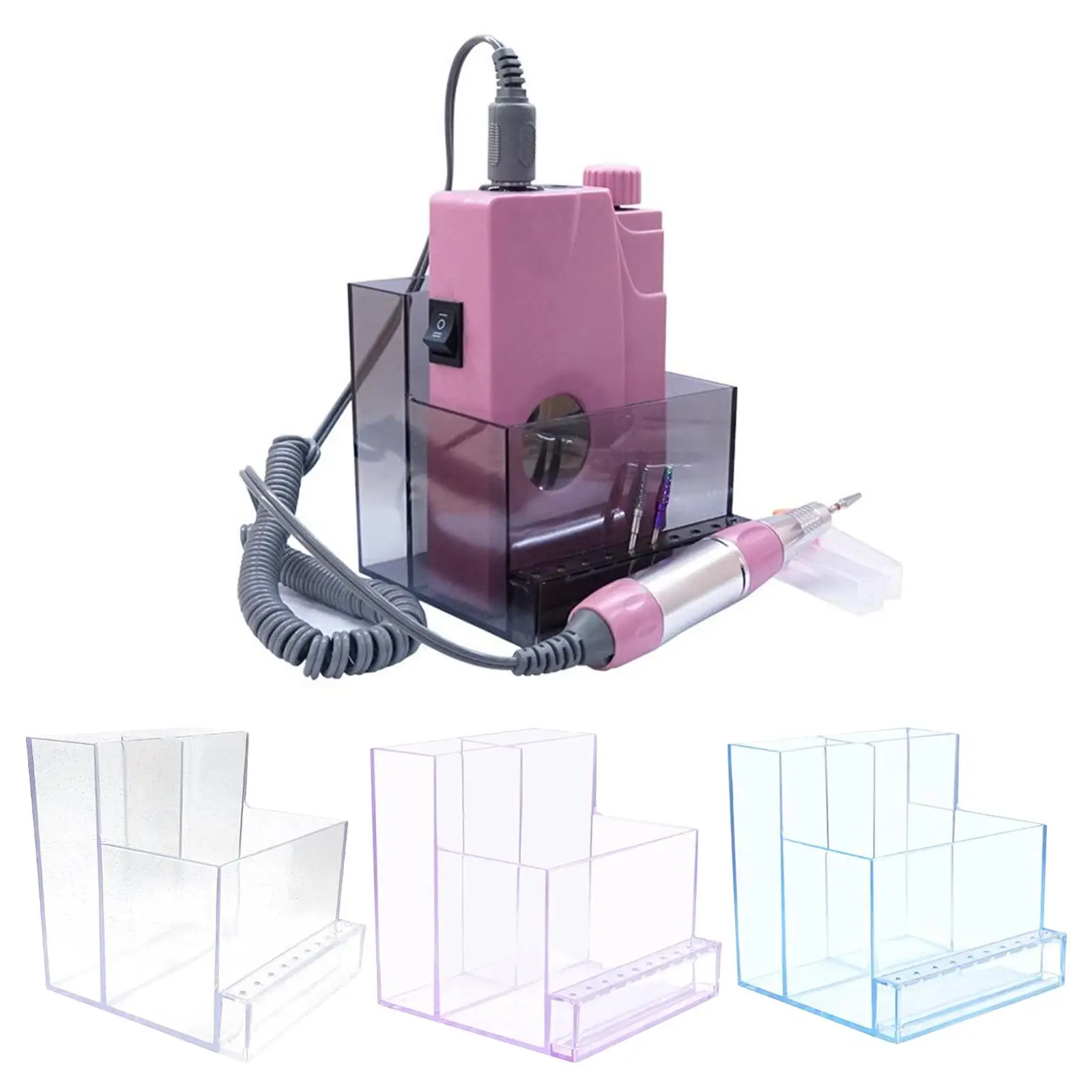 Machine And Nails Holder Stand Display Box, 3 Rows From Low to High Design, The Lowest W/ 10 Holes
Machine And Nails Holder Stand Display Box, 3 Rows From Low to High Design, The Lowest W/ 10 Holes