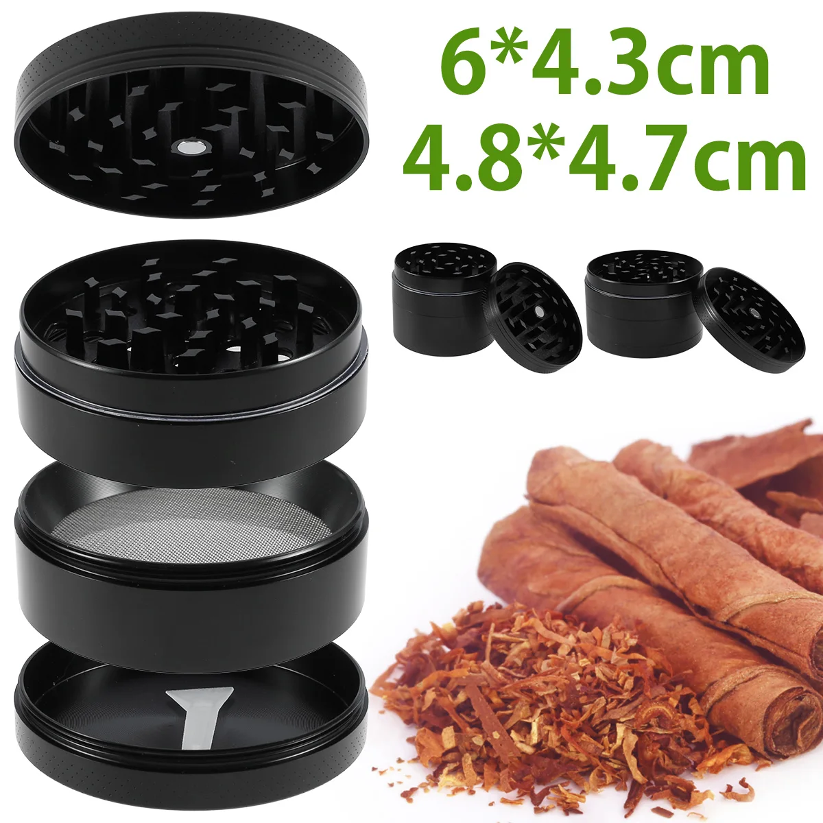 

Smoking Grinder Aluminum Weed Herbal Herb Tobacco Grinders Weed Grinders Smoking Pipe Weed Accessories Tobacco Pipes Pipas Fumar