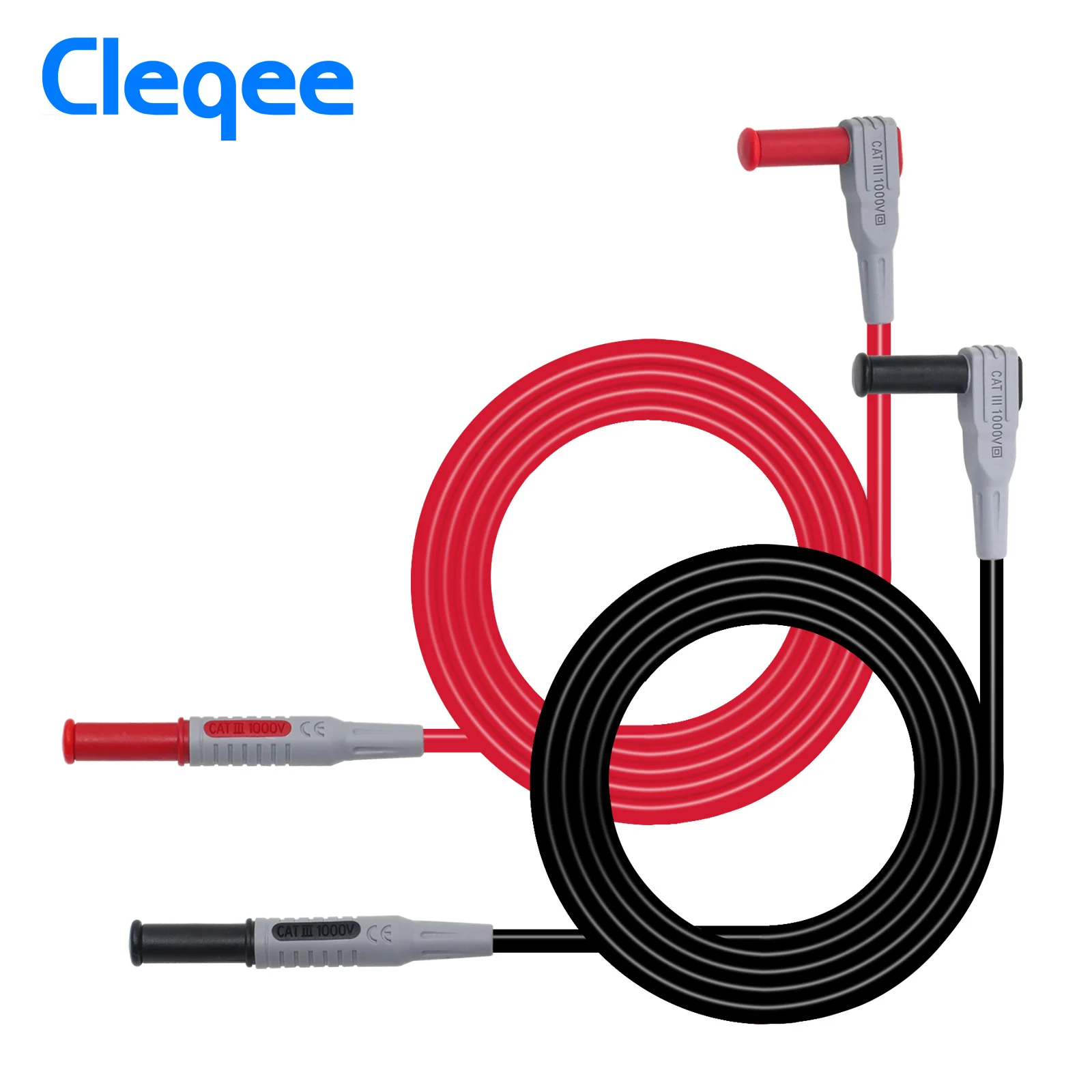 Cleqee P1032 p1033 Multimeter Test Cable Injection Molded 4mm Banana Plug Test Line Straight to Curved Test Cable
Cleqee P1032 p1033 Multimeter Test Cable Injection Molded 4mm Banana Plug Test Line Straight to Curved Test Cable