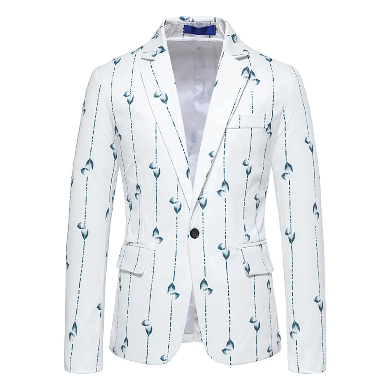 

Мужской приталенный Блейзер, новая деловая модная официальная одежда, повседневная трендовая уличная одежда, мужской костюм с принтом, куртка, Мужское пальто