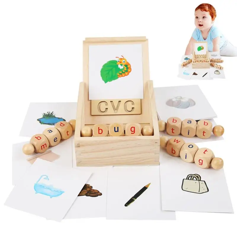 New Montessori Letter Spelling Blocks Puzzle Education Toy Rotating Wooden Puzzle Block Developmental Toy
New Montessori Letter Spelling Blocks Puzzle Education Toy Rotating Wooden Puzzle Block Developmental Toy