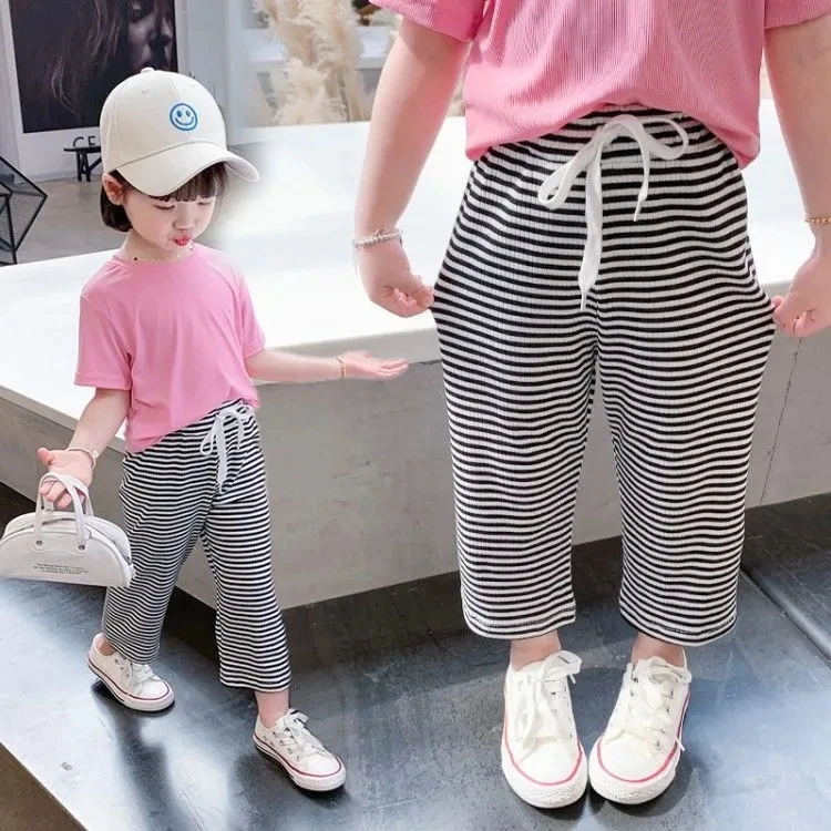 Girls striped casual pants summer new baby kids girls wide leg pants children's versatile anti mosquito pants trousers P4 633
Girls striped casual pants summer new baby kids girls wide leg pants children's versatile anti mosquito pants trousers P4 633