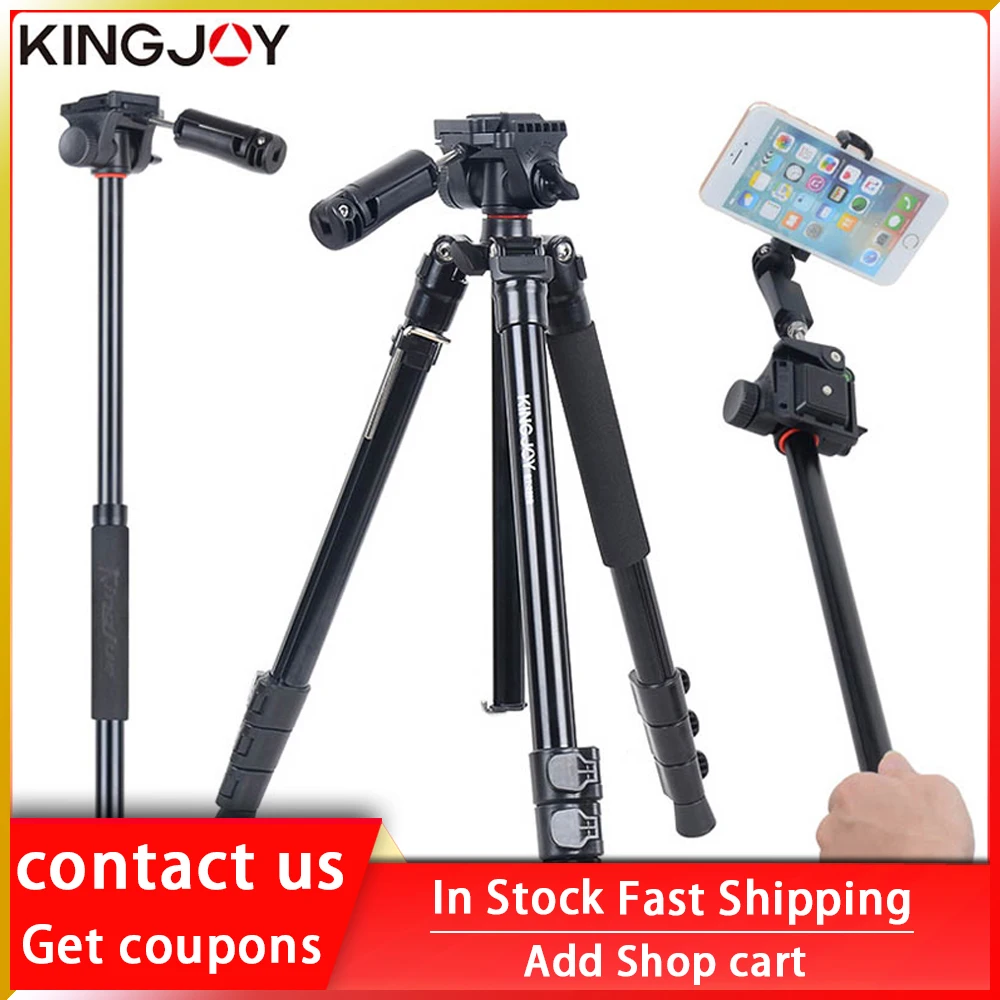 KINGJOY BT-158 Professional Portable Tripod Kit With Selfie stick Monopod Stand For Travel DSLR Camera Photographic
KINGJOY BT-158 Professional Portable Tripod Kit With Selfie stick Monopod Stand For Travel DSLR Camera Photographic