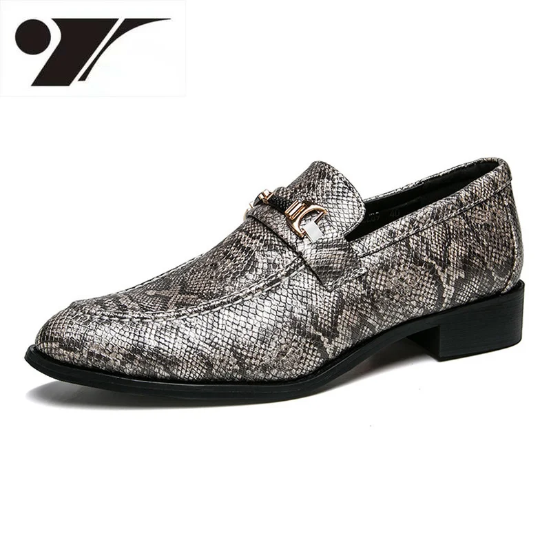 Trendy Pointed Leather Shoes Fashion Snake Pattern Metal Buckle Men's Shoes Comfortable Height Increasing Wedding Party Shoes
Trendy Pointed Leather Shoes Fashion Snake Pattern Metal Buckle Men's Shoes Comfortable Height Increasing Wedding Party Shoes