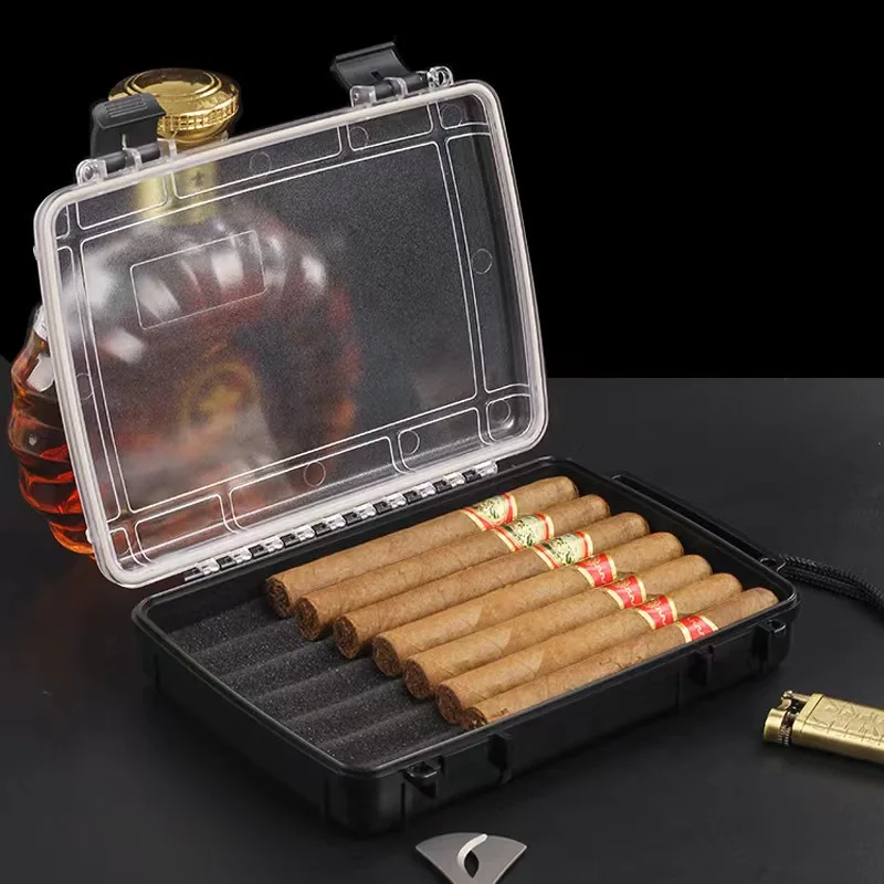 Plastic Transparent Cigar Case Waterproof Portable Cigar Storage Box Humidor Outdoor Humidifier Storage Box Accessories
Plastic Transparent Cigar Case Waterproof Portable Cigar Storage Box Humidor Outdoor Humidifier Storage Box Accessories