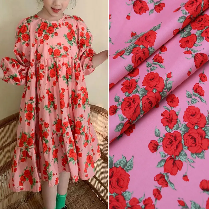 Ткань из натурального хлопка и поплина, ткань с цветочным принтом для одежды, для рукоделия, шитья
Ткань из натурального хлопка и поплина, ткань с цветочным принтом для одежды, для рукоделия, шитья