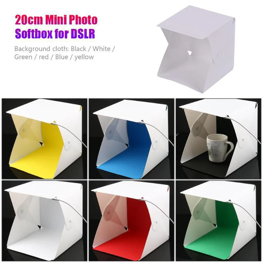 LED Portable Light Box Photo Studio Photography Tent Kit 6 Backdrops 6 Colors Available Build In USB Interface
LED Portable Light Box Photo Studio Photography Tent Kit 6 Backdrops 6 Colors Available Build In USB Interface