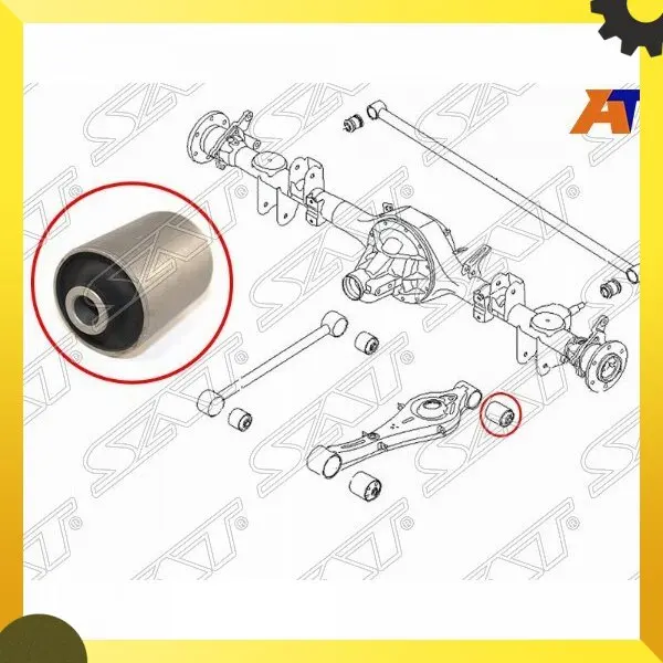 Сайлентблок заднего нижнего продольного рычага задний HYUNDAI STAREX H-1 07- SAT ST-55217-4H000 |