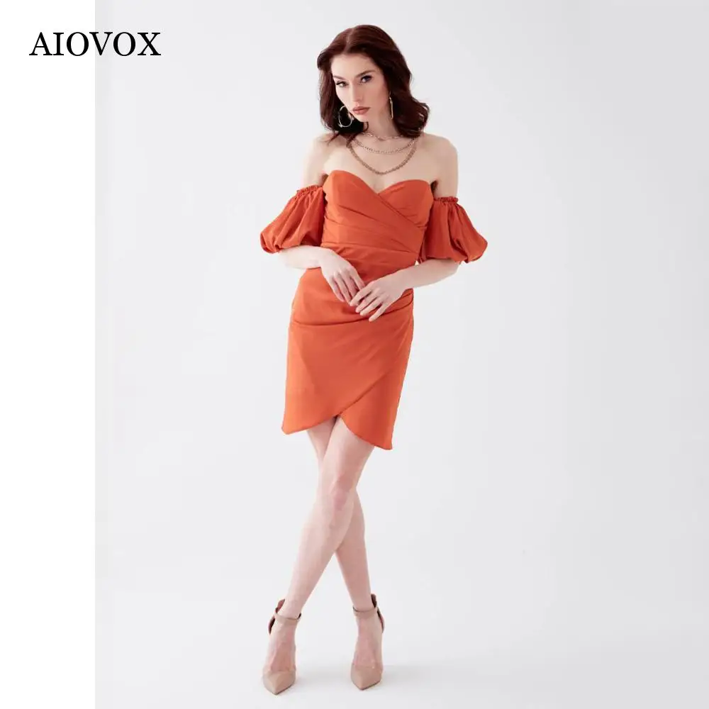 AIOVOX Sexy Short Party Dresses For Women 2023 Short-Sleeve Pleat Mini Prom Dress Sweetheart Sheath Vestido De Gala Custom-Made
AIOVOX Sexy Short Party Dresses For Women 2023 Short-Sleeve Pleat Mini Prom Dress Sweetheart Sheath Vestido De Gala Custom-Made